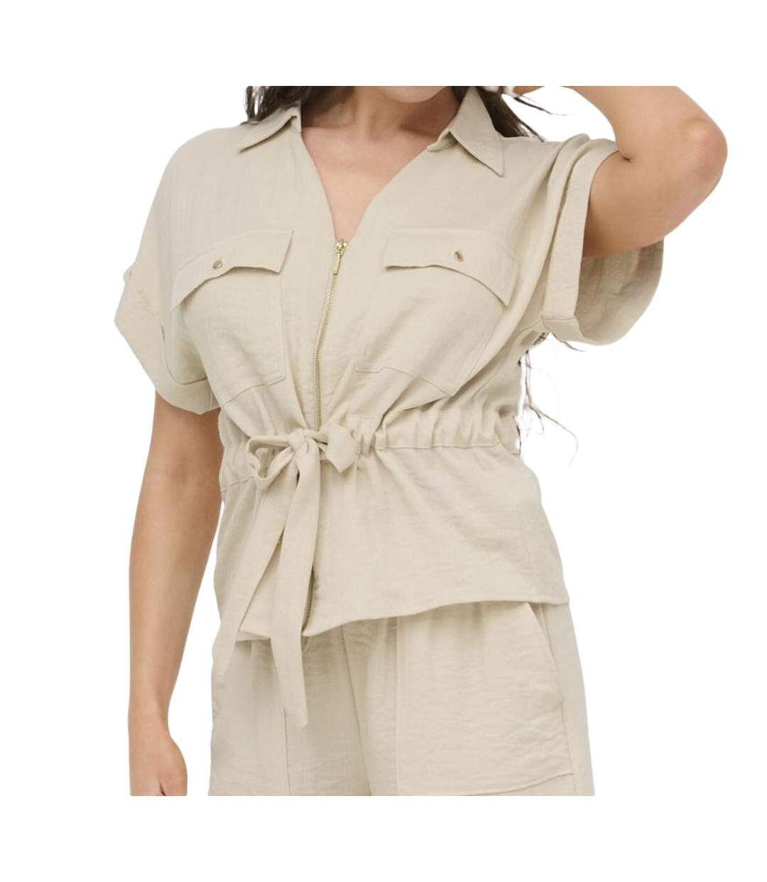Blouse beige femme jdy mille-1