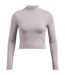 Womens/ladies Meridian Mock Neck Slim T-shirt Grey Under Armour-2