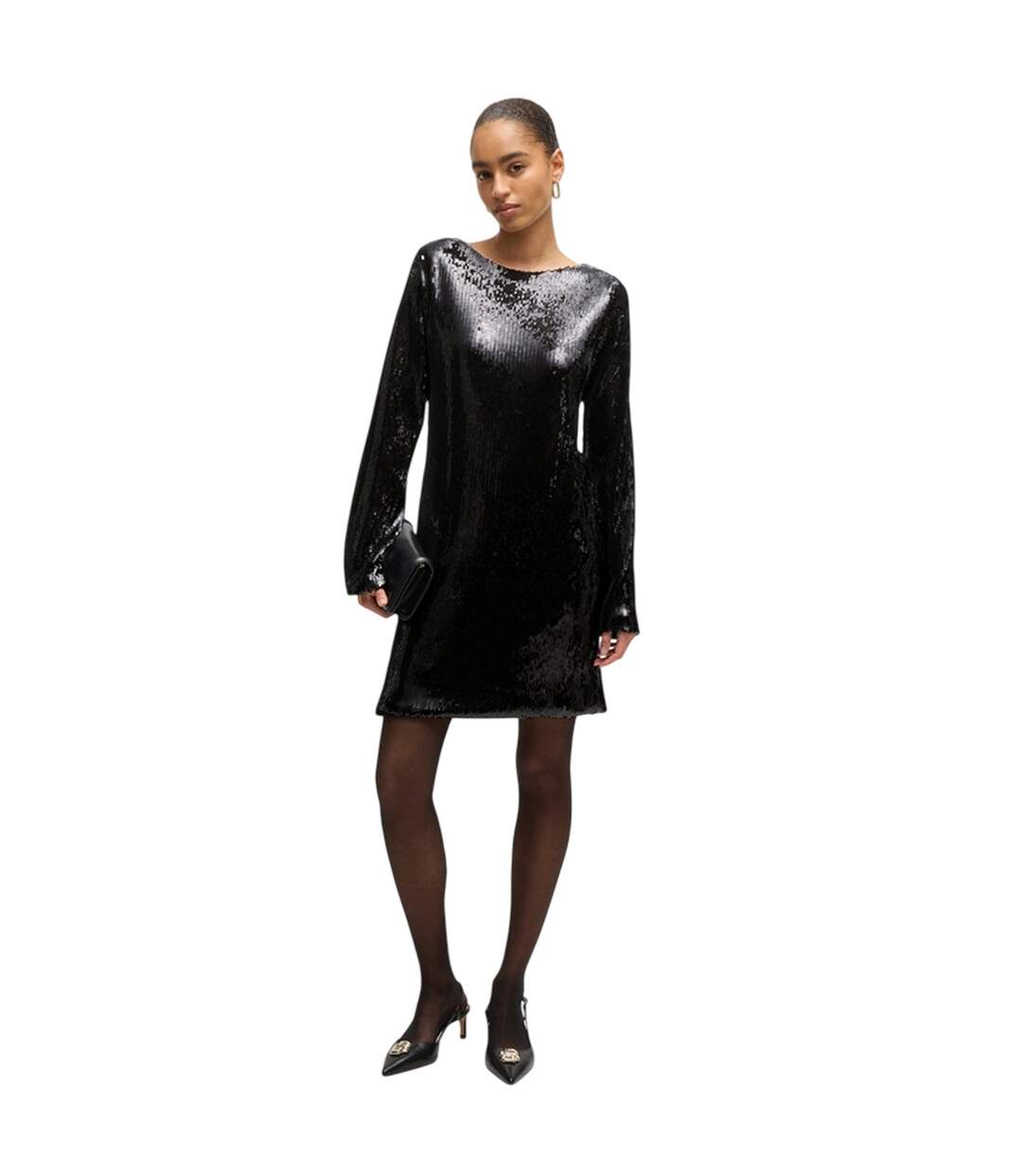 Robe Emaxa Femme Noir Boss-1