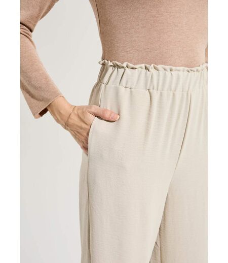 Pantalon large fluide en crêpe