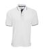 Polo À Manches Courtes  St. Mellion Pour Homme Blanc Bleu Marine Kustom Kit-2