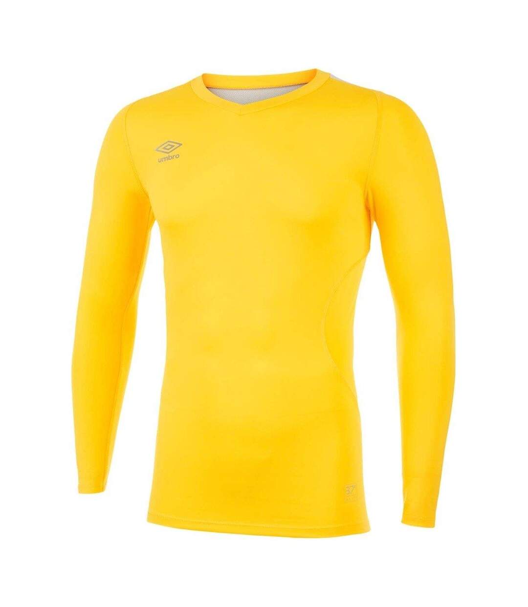 Mens Elite V Neck Base Layer Top Yellow Umbro-1