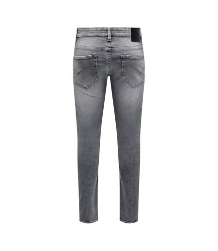 Jean Motif/style Logo Homme Gris Moyen Only