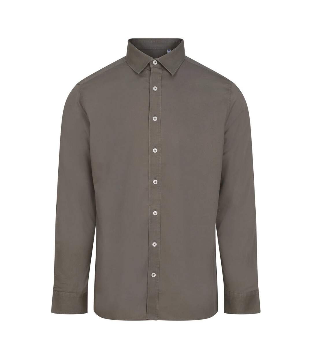 Chemise Manches Longues Homme Kaki Front Row-2