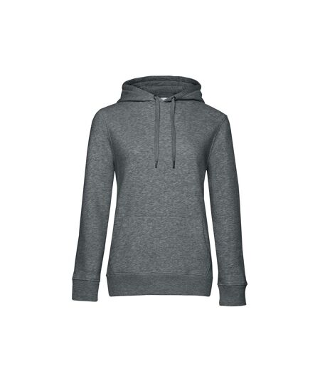 Femme/ladies Queen Hoody Gris Foncé Chiné B&C