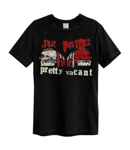 T-shirt Style Sex Pistols Pretty Vacant Adulte Noir Amplified