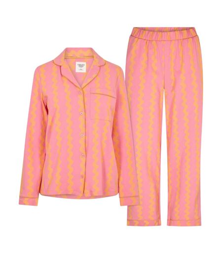 Ensemble De Pyjama Long Motif/style Tortillé Femme Rose Chelsea Peers