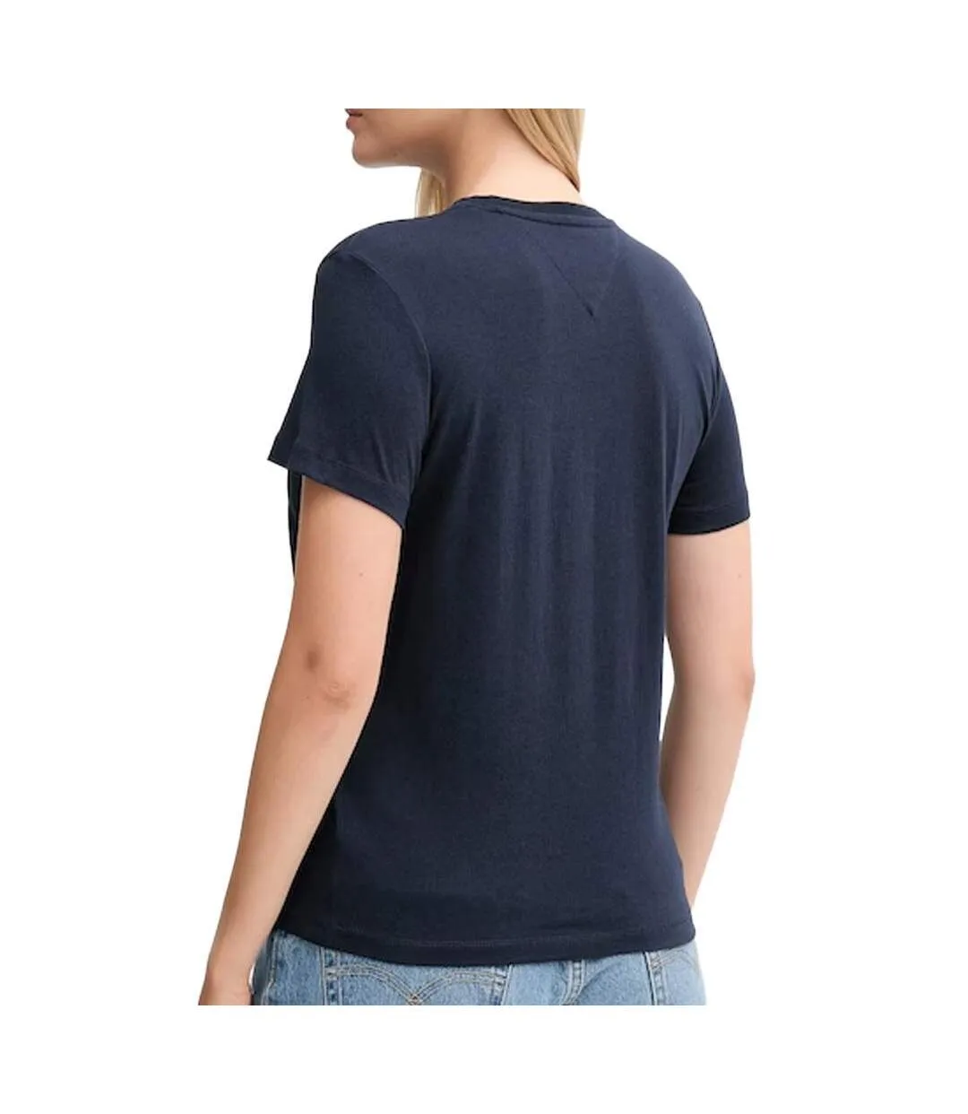 T-Shirt marine femme tommy hilfiger linears-2