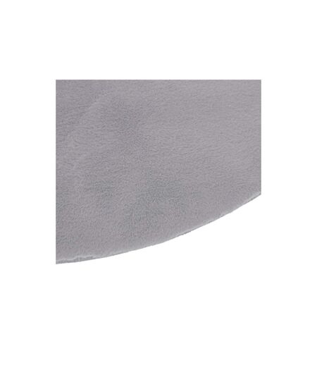 Tapis Rond Imitation Fourrure Doucea 80cm Gris