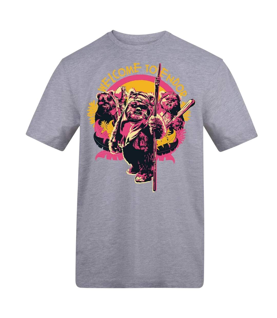 Mens Welcome To Endor Ewok T-shirt Grey Star Wars-2