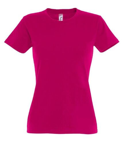 T-shirt manches courtes - Femme - 11502 - rose fuchsia