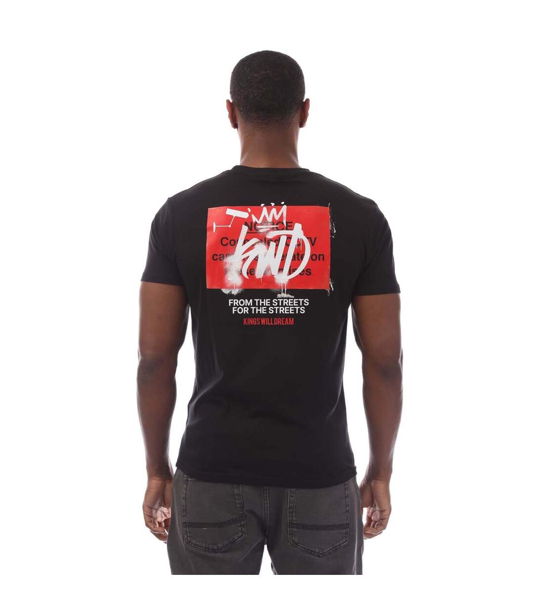 T-shirt Cceetv Homme Noir Kings Will Dream-3
