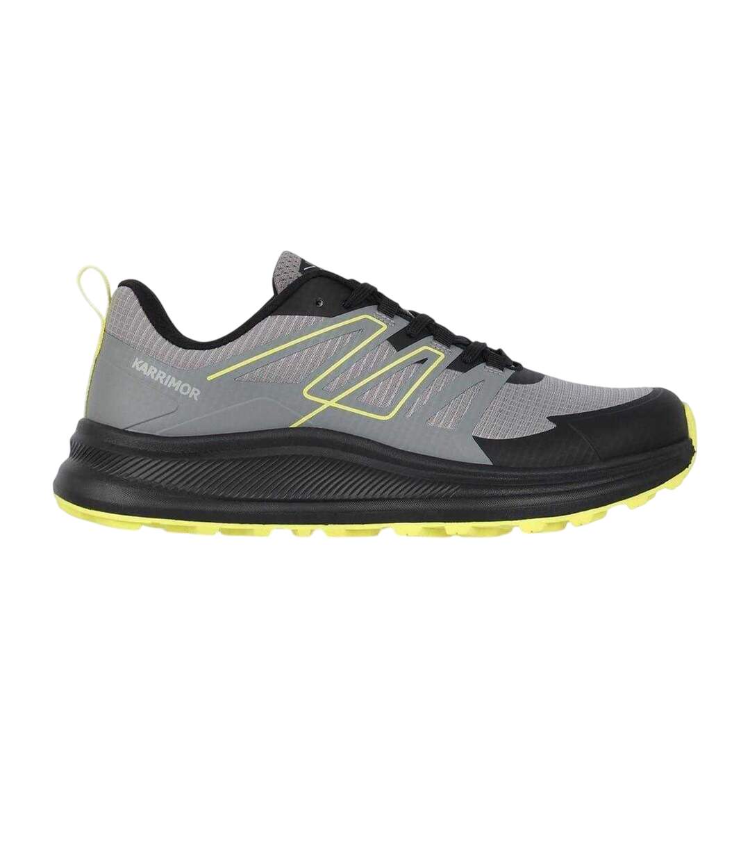 Mens Duma 00 Trainers Grey Black Fluro Yellow Karrimor-1