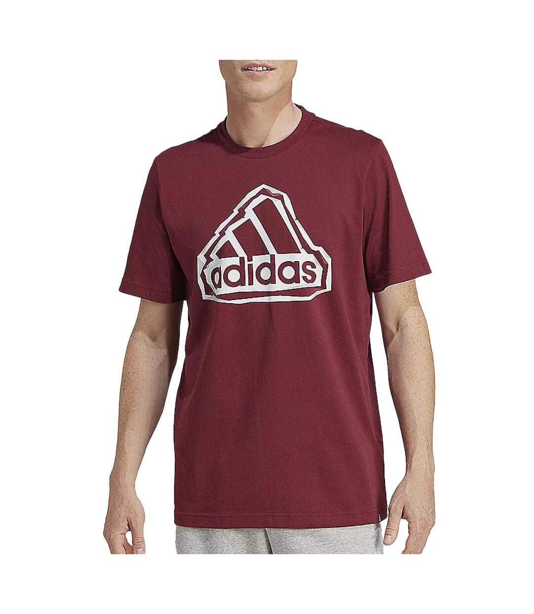 T-shirt bordeaux homme adidas m fld bos logo-1