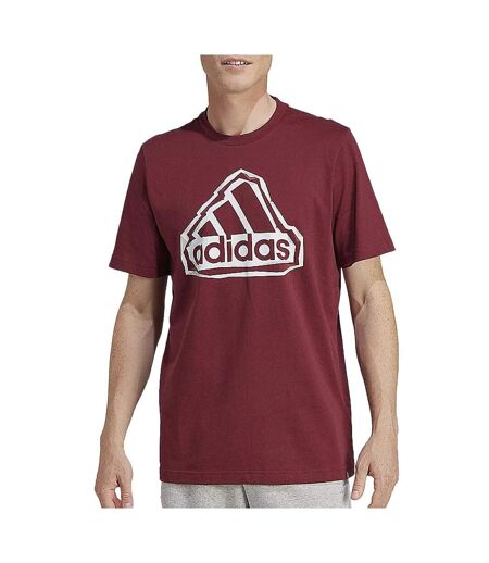 T-shirt bordeaux homme adidas m fld bos logo