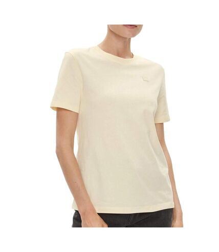 T-shirt Beige Femme Calvin Klein Jeans Ck Embro - S