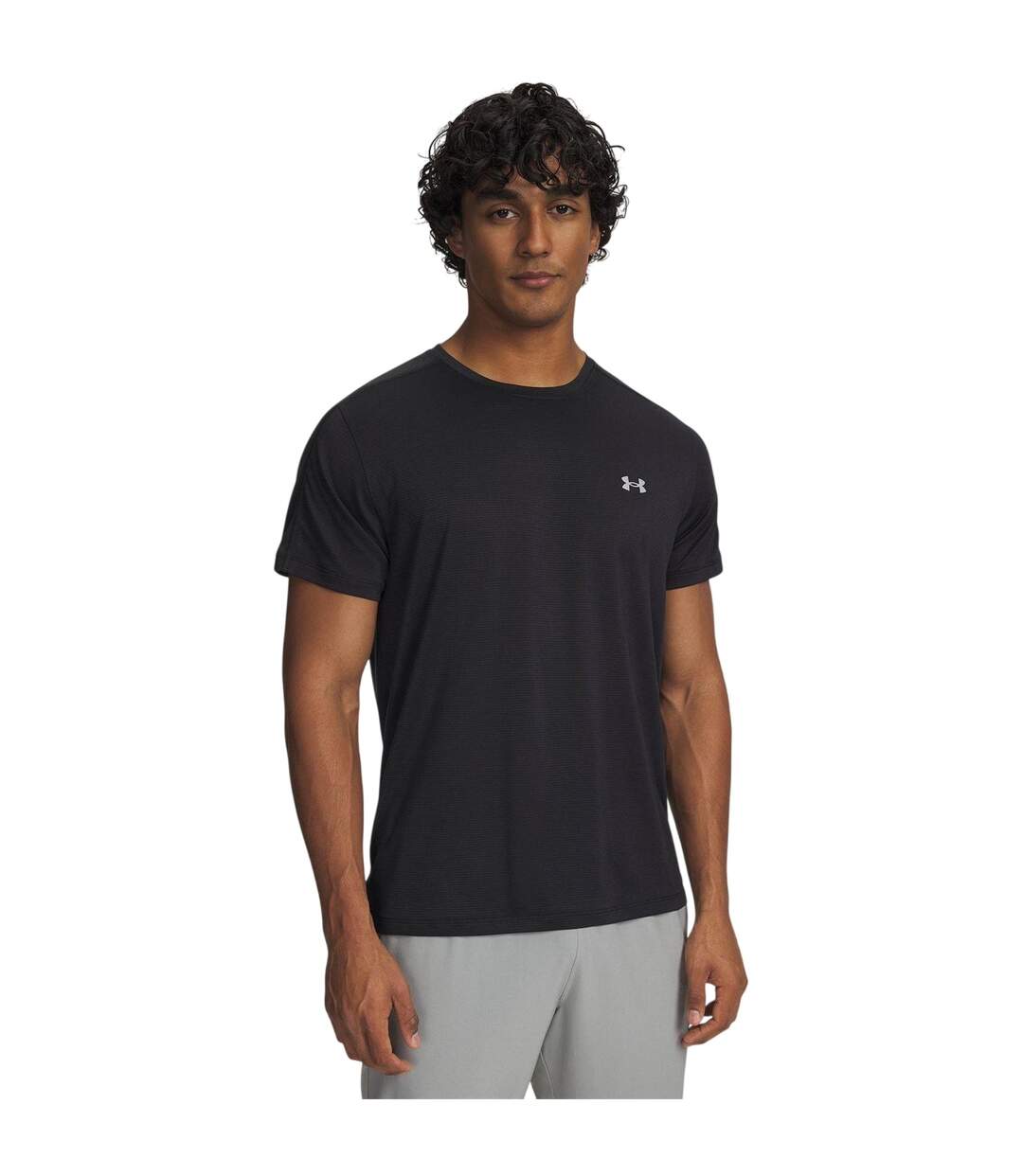 Mens Velociti Reflective T-shirt Black Under Armour-1