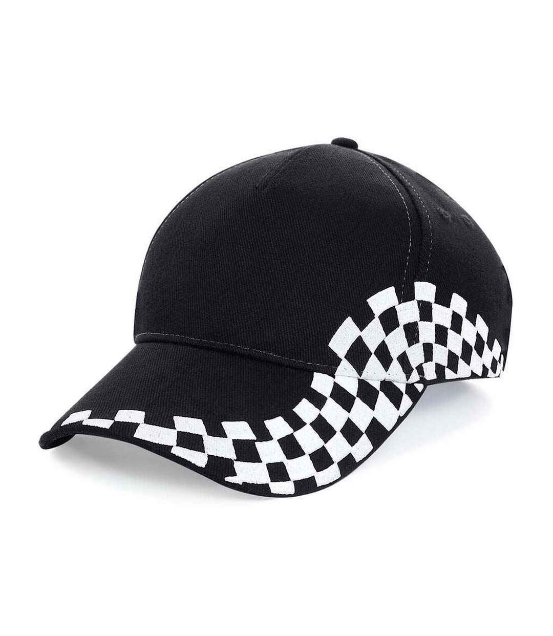 Casquette de baseball grand prix adulte noir Beechfield-1