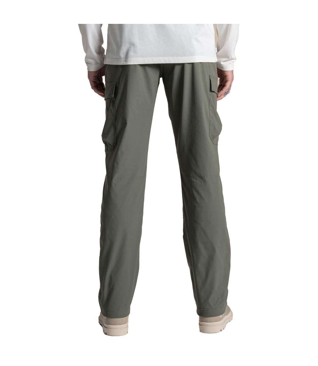 Pantalon Long Et Extensible À Poches Et Taille Mi-haute Semi-élastiquée Rif Homme Kaki Craghoppers-3