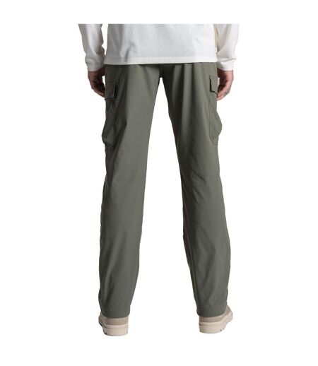 Pantalon Long Et Extensible À Poches Et Taille Mi-haute Semi-élastiquée Rif Homme Kaki Craghoppers