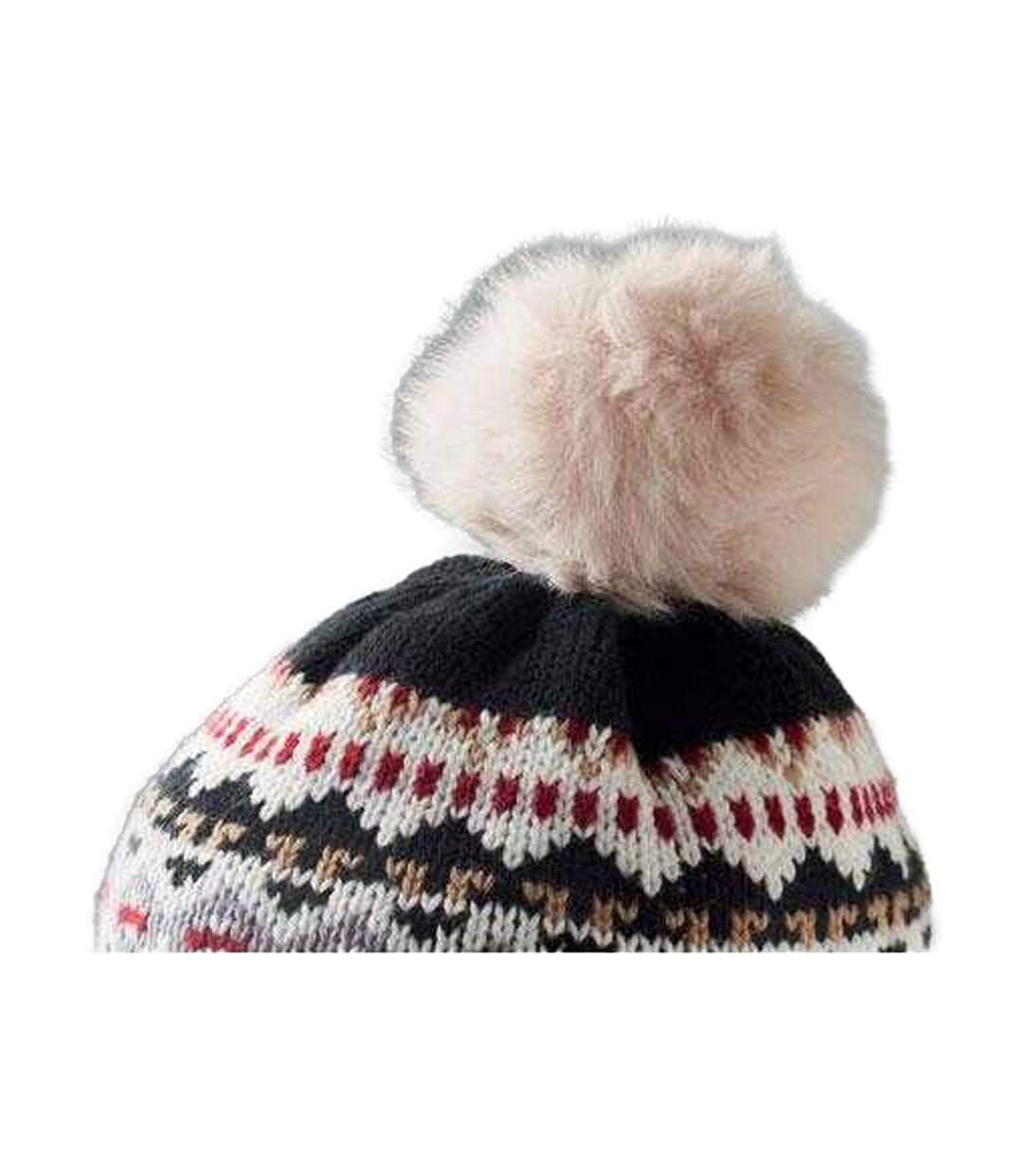 Bonnet Motif/style Tricoté Yulong Adulte Noir MidOcean-3