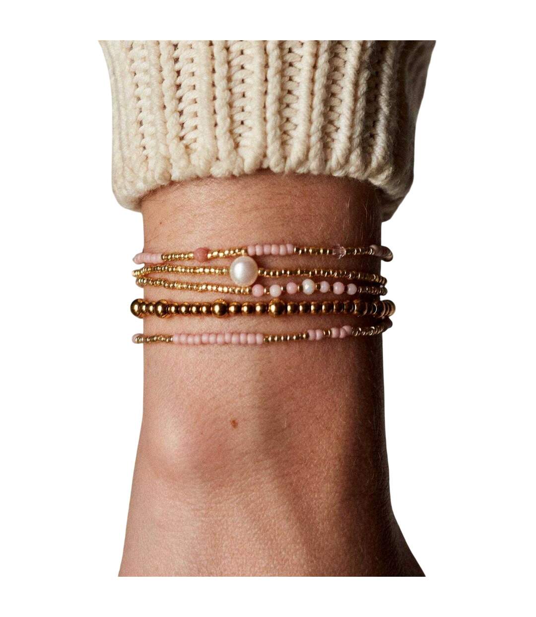 Pearl Bracelet One Size Gold Anni Lu-2