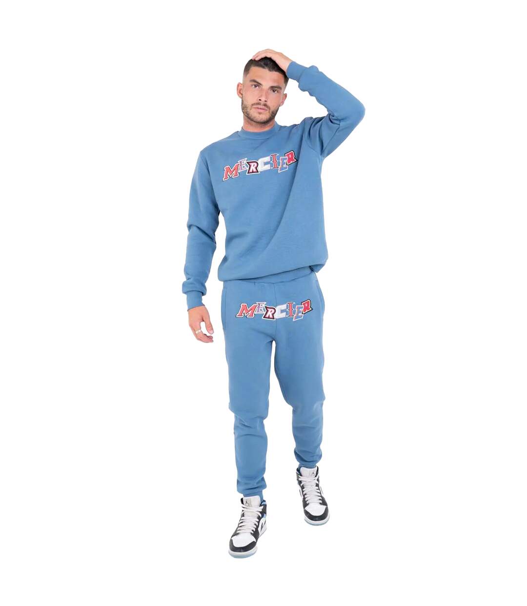 Sweat anonymous homme bleu Mercier-3