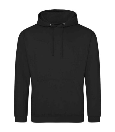 Unisex adult college hoodie jet black Awdis