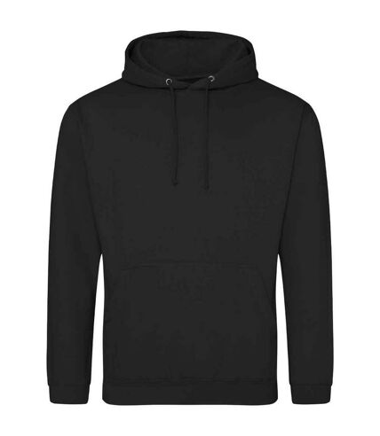 Unisex adult college hoodie deep black Awdis