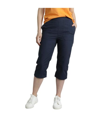Womens/ladies anyar ripstop 3/4 length trousers navy Weird Fish