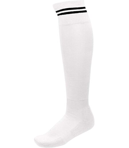 chaussettes sport - PA015 - blanc rayure noir