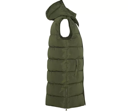 Doudoune longue sans manches - RY5076 - vert army
