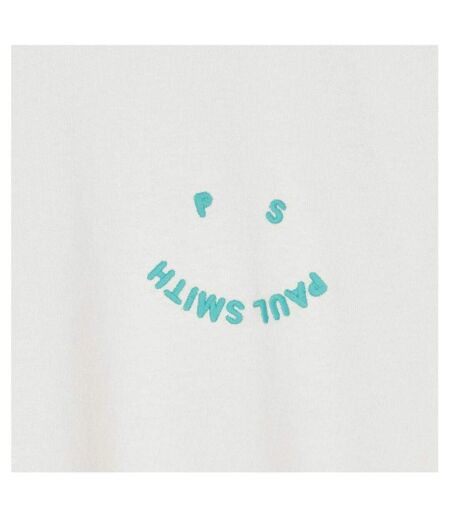 Womens/ladies Contrast Detail Regular T-shirt White Paul Smith