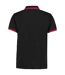 Polo Motif/style Rayure Contrastée Sur Bord Homme Noir Rouge Kustom Kit-2