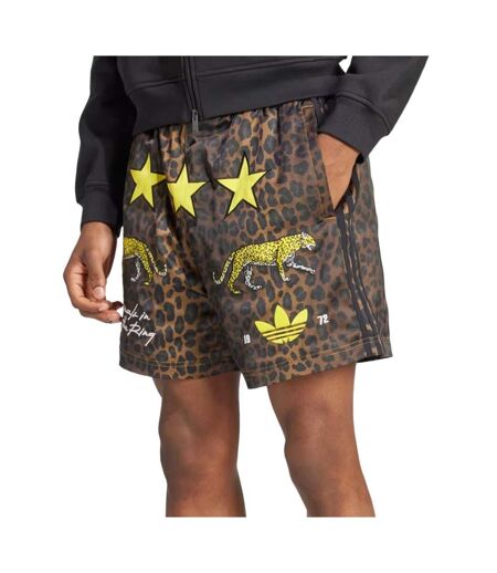 Short léopard marron homme adidas box