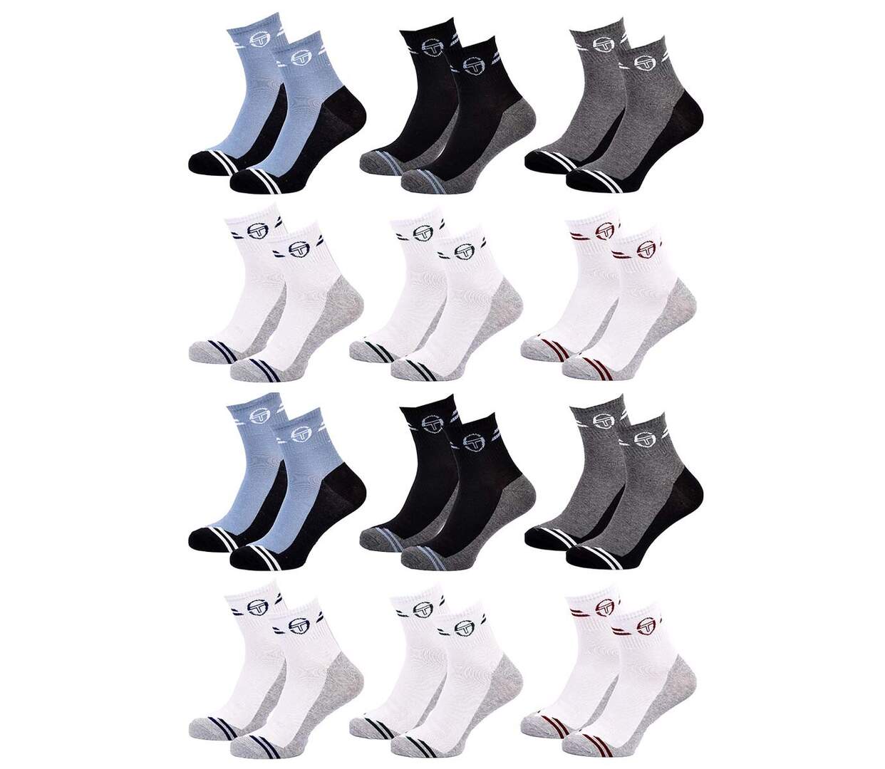 Chaussettes SERGIO TACCHINI QUARTER 12 Pcs 7515-1