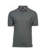 Mens luxury stretch pique polo shirt powder grey Tee Jays