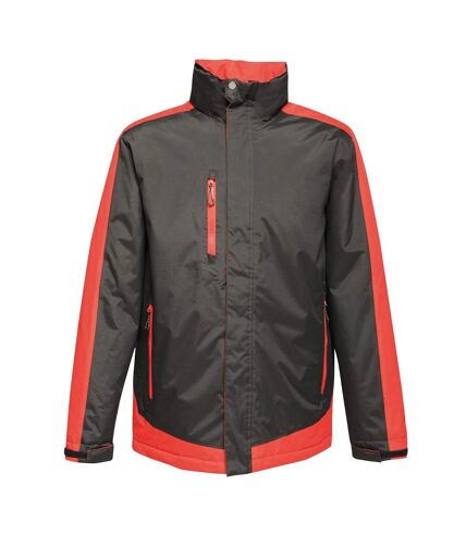 Regatta Mens Contrast Full Zip Jacket (Graphite Black/Raspberry Red) - UTRG3743
