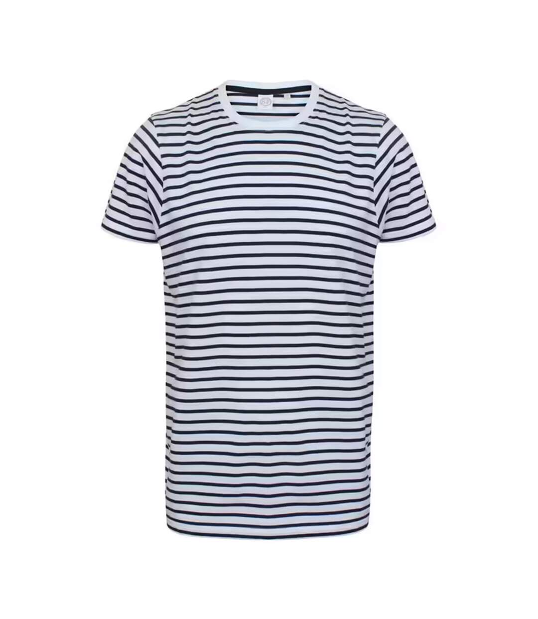 T-shirt Adulte Blanc Bleu Marine Oxford SF Men-1
