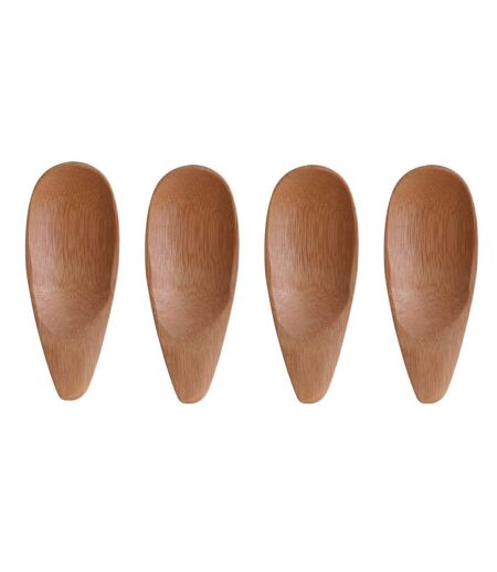 Lot de 4 Cuillères de Dégustation Eco 9cm Naturel