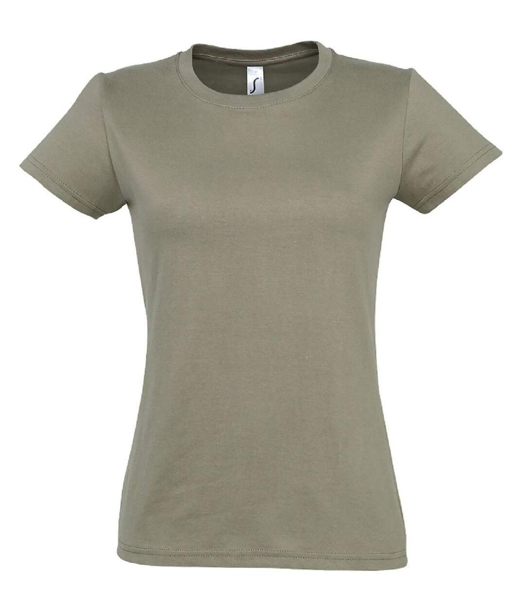 T-shirt manches courtes - Femme - 11502 - vert kaki clair-1