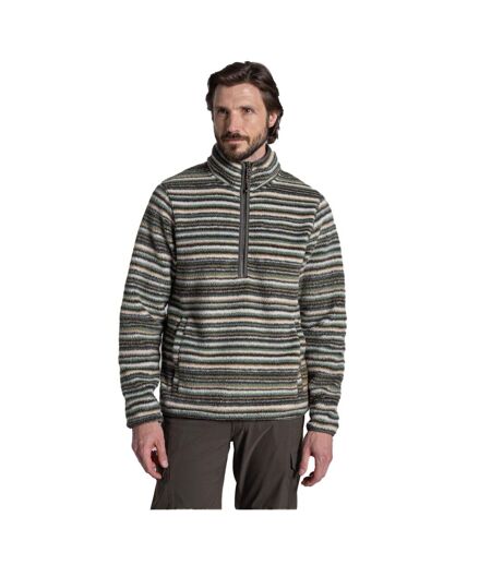 Haut Polaire Motif/style Rayures Contrastées Tatton Homme Vert Forêt Craghoppers