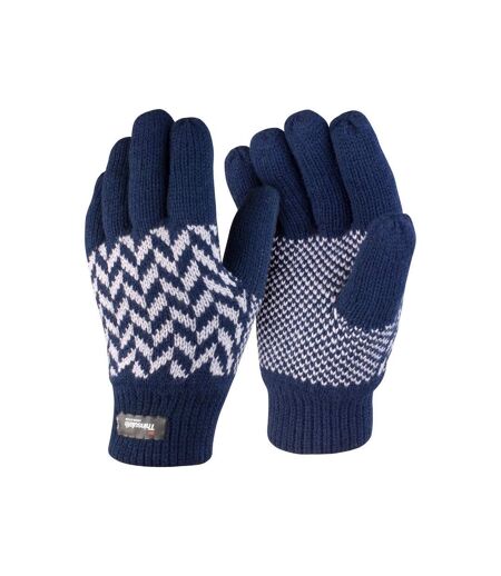 Gants S-m Bleu Marine Gris Result Winter Essentials
