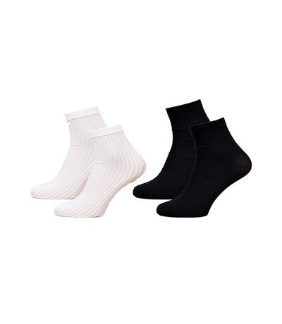 Chaussettes femme DIM en Coton Confort et Elegance -Assortiment modèles photos selon arrivages- Pack de 2 Paires Socquettes Ba&sh