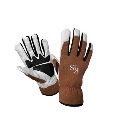 Kent & stowe sure & fit multi job gloves small &nbspbrown, white, black K/S