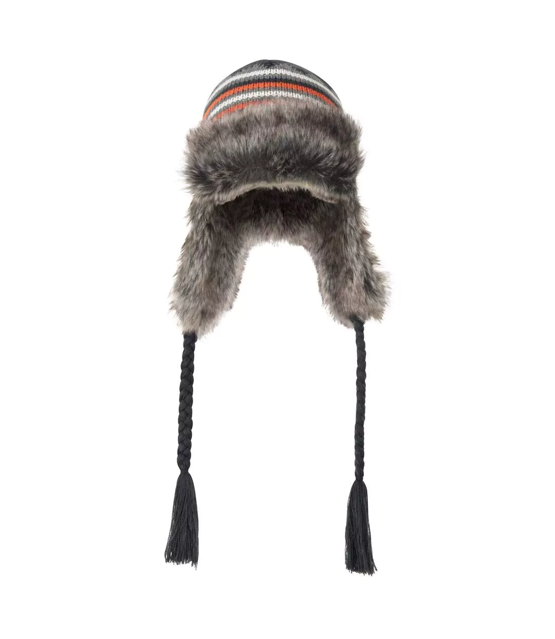 Unisex adult st anton knitted bomber hat dark grey Mountain Warehouse-1
