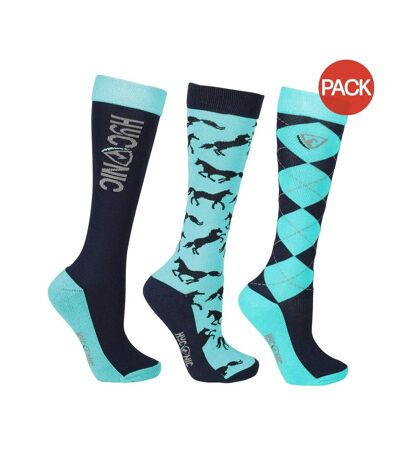 Chaussettes adulte bleu marine / bleu sarcelle HYCONIC