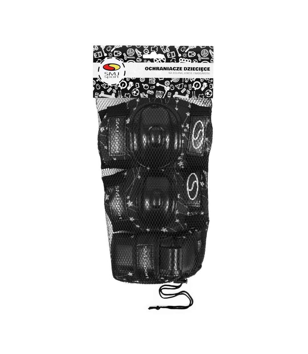 Childrens/kids Skating Pads Set Black SMJ Sport-2