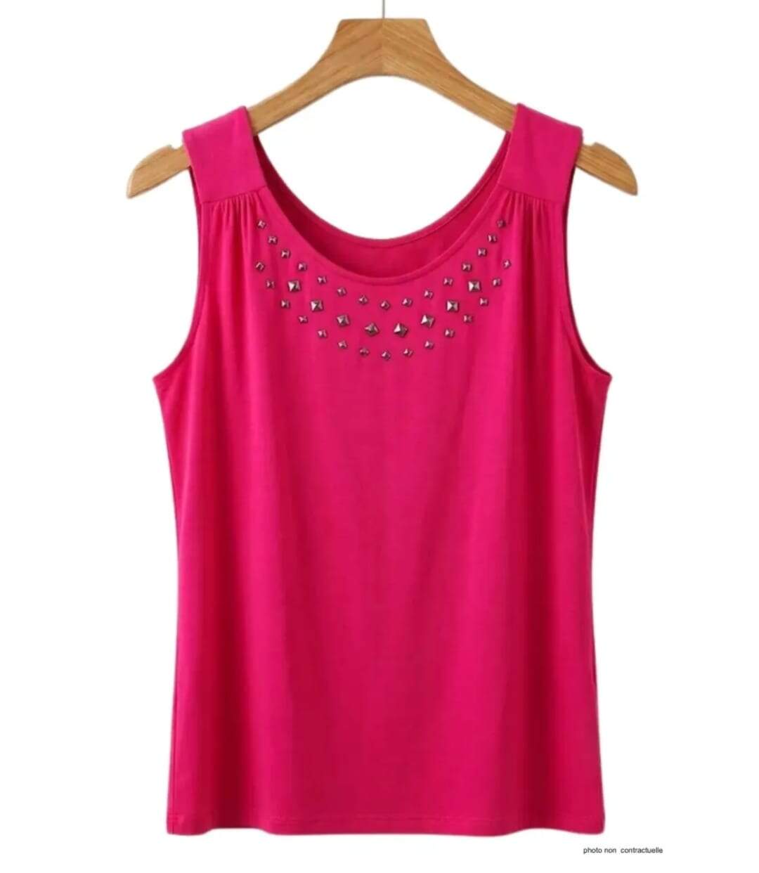 Axone TF344F Débardeur femme grande taille stretch fuchsia pour un look chic et lumineux-2
