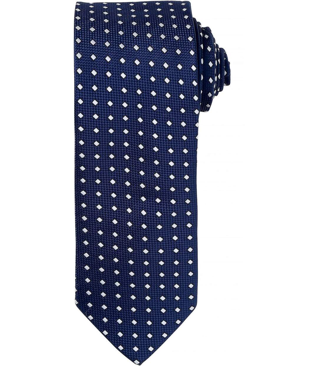 Cravate à motifs carrés - PR788 - bleu marine-2